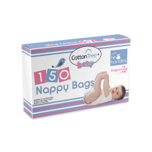 Cotton Tree Essential Fragranced Nappy Bags, 150Pk