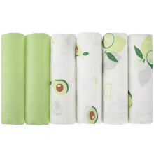 Maliton Muslin Cloths for Baby, 6 Pack 70x70CM Large Cotton Burp Cloths, Soft & Breathable Baby Muslins Pack, Muslin Squares Baby Essentials for Newb