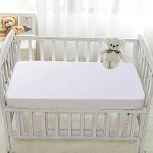 Waterproof Cot Bed Protector - Soft Microfiber with Waterproof Layer, Hypoallergenic Baby Bed Sheet- Bed Wetting Protection for Toddler Bed (140 x 70