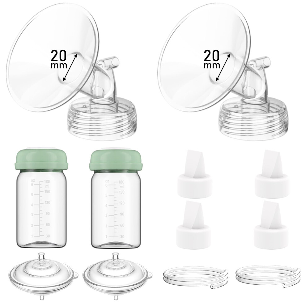 Bdicove Breast Pump Parts Compatible With Spectra S1/S2/9 Plus/Synergy Gold, Full Set Replacement Parts For Spectra Include 20Mm Flange, Duckbill Valve, Back