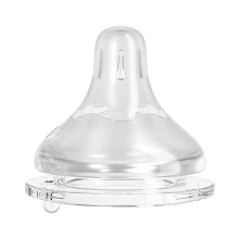 ana baby Silicone Teats – 2 Pack, Wide Neck, BPA-Free, Vented for Comfortable Feeding, Multiple Flow Rates (Medium Flow (3-6M))
