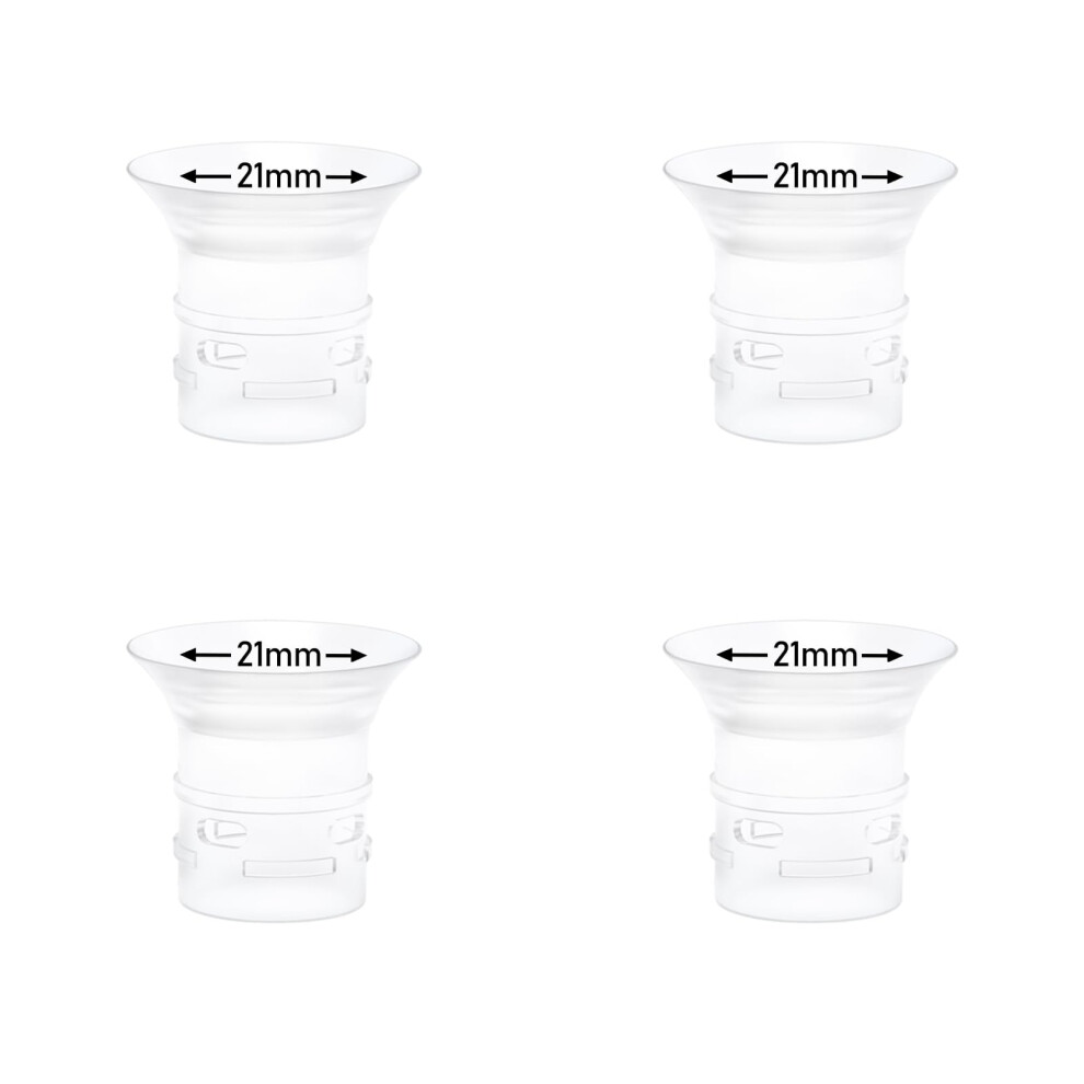 4Pcs 21Mm Flange Insert Compatible With Eufy S1 Pro/S1/E10/E20, Fit For Momcozy M9/M6/M5/S12 Pro Breast Pump, Replace For Spectra/Medela/Mommed/Eufy/ Ivaronal