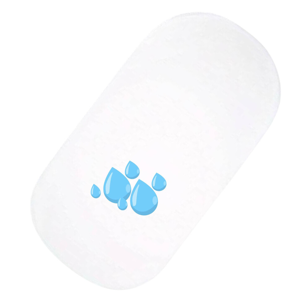 Moses Basket Waterproof Mattress Protector To Fit 35X75cm Mattress, Noiseless, Fully Elasticated Sides, Terry Top, Breathable Skirt Mose Sasma Home