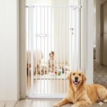 Aeroflexa Extra Tall Cat Gate, 150cm Metal Cat Gate, 75-85cm Wide Dog Safety Gate, Double Acting Door, Auto Close, No Drilling, Dog Gate Pet Gate for