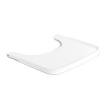 hauck Alpha Wooden Tray, White - Tray for Alpha+ Wooden Highchair, FSC Certified Beech Wood, 6 Months+, Easy to Clean, Raised Edge