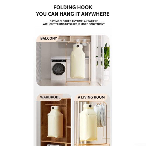 Portable Clothes Dryer, Portable Automatic Drying Machine With 2