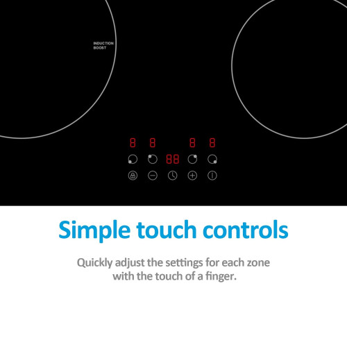 electriQ 60cm 4 Zone Induction Hob Black 1