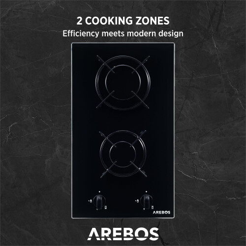 AREBOS Arebos gas hob 30 cm 2 burners | 2