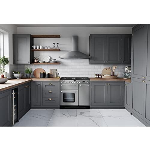 Rangemaster Rangemaster KCH90DFFSS/C Freestanding Range Cooker, Two Fan Ovens, 2