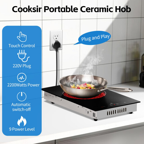 Cooksir Ceramic Hob Single, Electric Ceramic Hob, Single 1