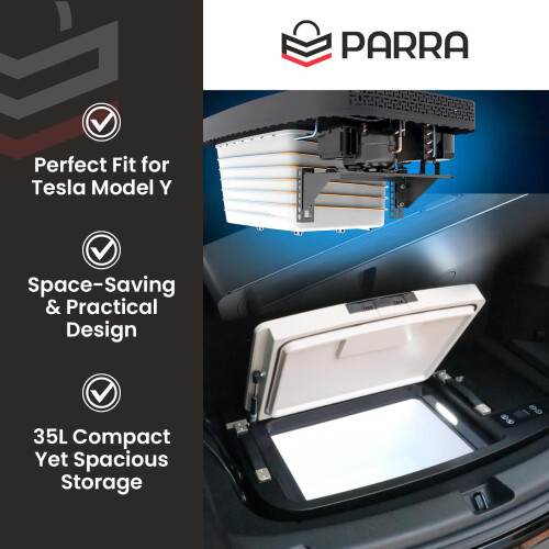 PARRA 12v Car Fridge Compatible with Tesla Model 1