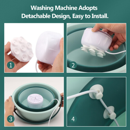 Portable Washer  10 L Foldable Small Washing Machine  Washing Machine with 1