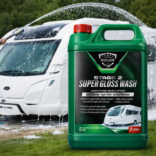 Blitz Clean Stage 2 Super Gloss Wash – Caravan Shampoo 2L  pH Neutral Carav 2