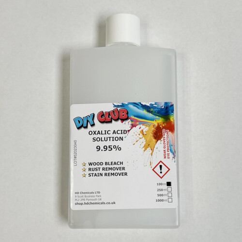 100ml Oxalic Acid 9.95% Solution, Rust and Stain Remover, Hull GRP 1