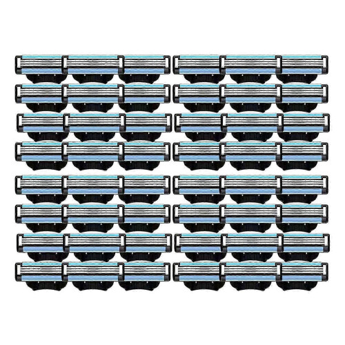 48PCS Mach 3 Blades Refills for Men, Manual Razor Replacement Blades-jg
