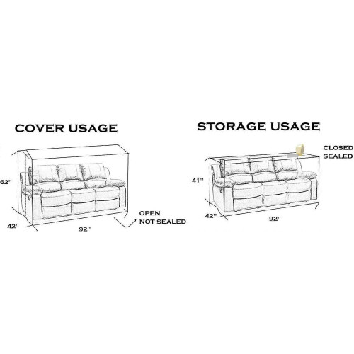 Furniture Cover Dust-Proof Moving Bag for Sofa & Boxes  Clear, Odorless Plastic 1