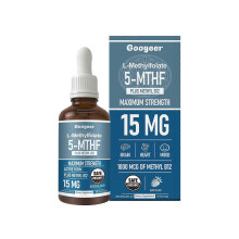 2PCS Googeer L-methylfolate 15mg Active Formula, Methyl B12 Cofactor 5-methyltetrahydrofolate Form