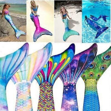 (M, Rose Gold) Durable Adult Mermaid Tail with Monofin, Ideal for Water Swimming Fun