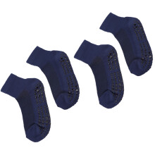 Calcetín ancho 2 pares con agarres antideslizantes Talla S Azul oscuro