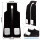 ANBEEISS 4 Pcs Leather Car Seat Back Double Hooks Organiser, Black 2