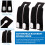 ANBEEISS 4 Pcs Leather Car Seat Back Double Hooks Organiser, Black 3