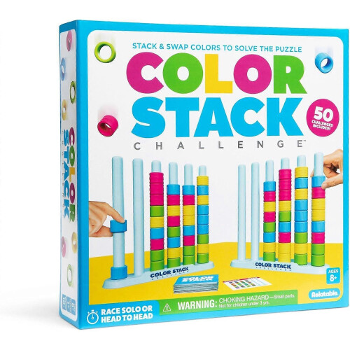Fast-Paced Color Matching Game Color Stack Challenge by Relatable, Easter Kids Basket Stuffer, Full Game Set Included