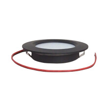 MARVIX Black LED Spot Lights 12V 24V Dimmable Recessed Downlights For Motorhome, Caravan, Campervan and Boat Lighting (Warm White, 3000K) - Pack of 6