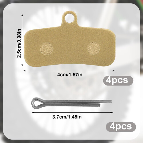 BOXOB 4 Pcs Electric Dirt Bikes Brake Pads, High-Performance Front & 1