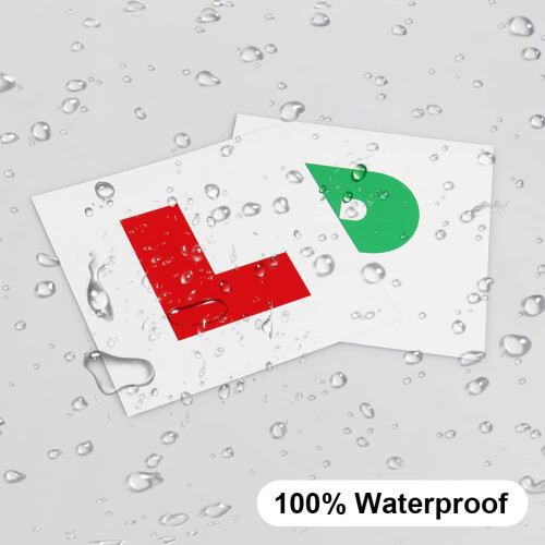 Onarway Learner Plate, Self Adhesive Red L Plate and Green P Plate 4 2