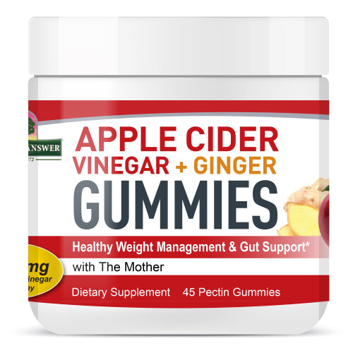 Nature's Answer Apple Cider Vinegar & Ginger Gummies - 45 Count