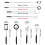Fpxnb 4PCS Telescoping Inspection Mirror LED Lighted Inspection Mirror 2