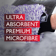 Autoglym Polar Car Wash Mitt with Storage and Washbag Included, Premium Fine Microfibre Strands, Scratch-Free Results