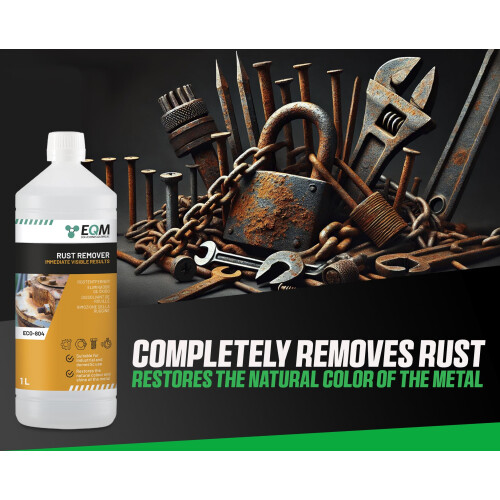 EQM - ECO-804 - Rust Remover for Metal - 1L - Instantly Eliminates 1