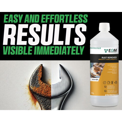 EQM - ECO-804 - Rust Remover for Metal - 1L - Instantly Eliminates 2