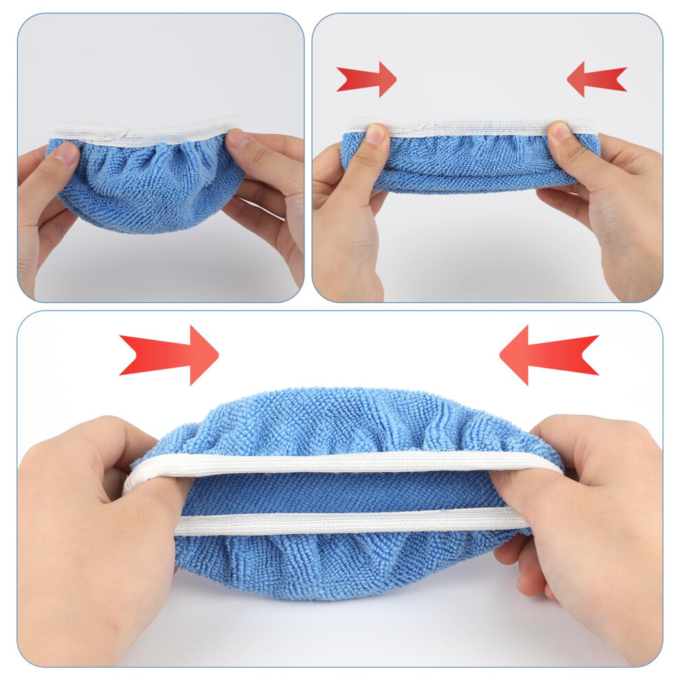 Psyqtsuary 10Pcs Car Orbital Buffer Polisher Pad Car Polisher Pad Bonnet Buffing