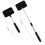POLYTE Pivoting Extra-long Windshield Glass Cleaning Tool Extendable Aluminum Handle w/3 Premium Microfibre Covers 3