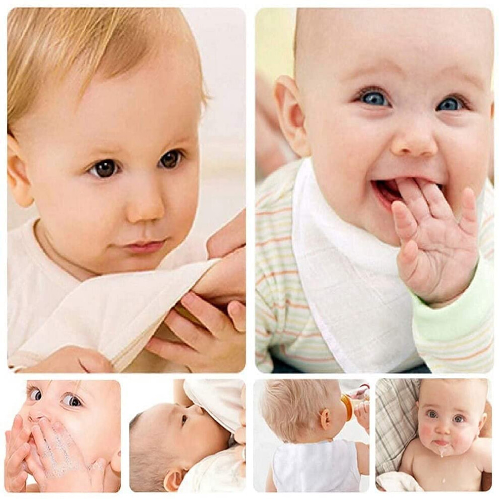 Lanjue 10 Pieces Muslin Face Cloths 118 X 118 Inch Reusable Facial Muslin Cle