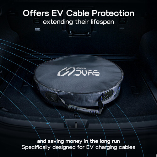 Sync Energy EV Charging Cable Storage Tidy Bag, Durable Carry Case for EV Charging Cables Type 2 and Type 1, Mode 3 and Mode 2, Lightweight, BG Sync 2