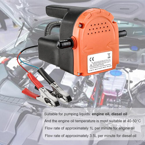 Engine Oil Transfer Pump Extractor Pump 80W 12V Oil Change Pump Extractor 2