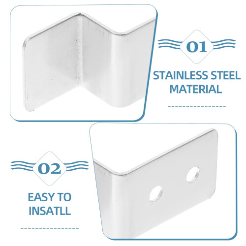 20 st hörnstöd för bildramar i rostfritt stål 2