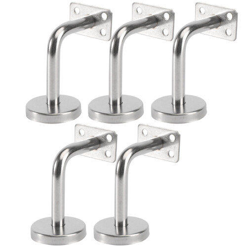 Support de main courante en acier inoxydable élégant, lot de 5 1