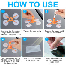 flintronic Windshield Crack Repair Kit, Car Windscreen Repair-Kit for