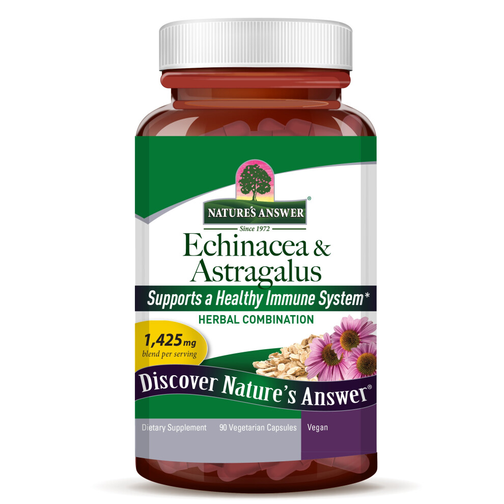 Nature's Answer NatureâS Answer Echinacea & Astragalus Vegetarian Capsules Â 90 Count