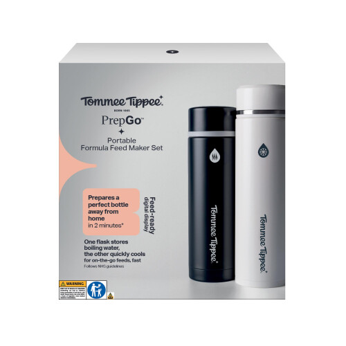 Tommee Tippee Tommee Tippee PrepGo Formula Feed Maker Set, Portable Hot and Cool Flasks with L 2
