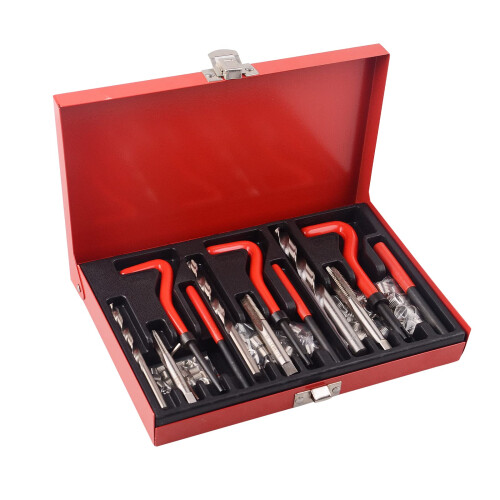 88pc Thread Repair Set Kit Helicoil M6 M8 M10 Thread Inserts Taps & Drill Bits 1