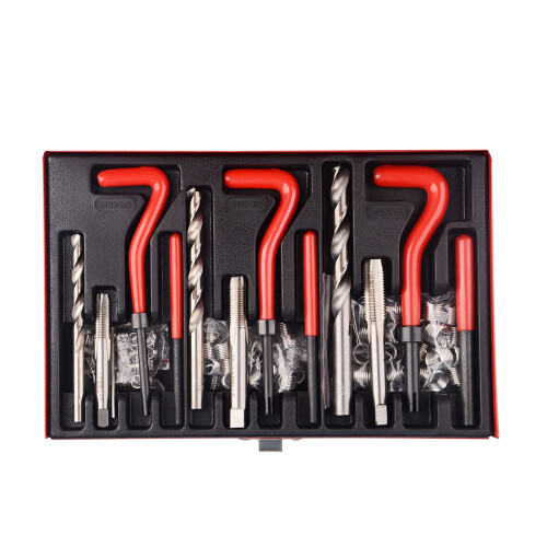 88pc Thread Repair Set Kit Helicoil M6 M8 M10 Thread Inserts Taps & Drill Bits 2