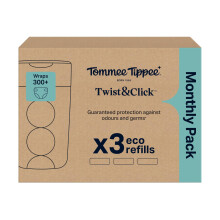 Tommee Tippee Twist Click Nappy Bin Refills Pack of 3 each 105 metres