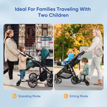 BugyKido Universal Buggy Board with Seat Kiddy Board with Pram Organis
