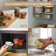 Moonkie Silicone Baby Food Storage Containers 10 Pack Weaning Freezer