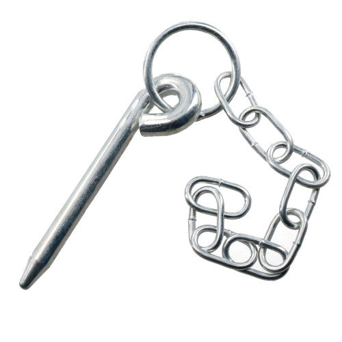 AB Tools 2pk Round Cotter Pin & Chain 10mm by 110mm Trailer Tipper Tailgate Tailboard 1